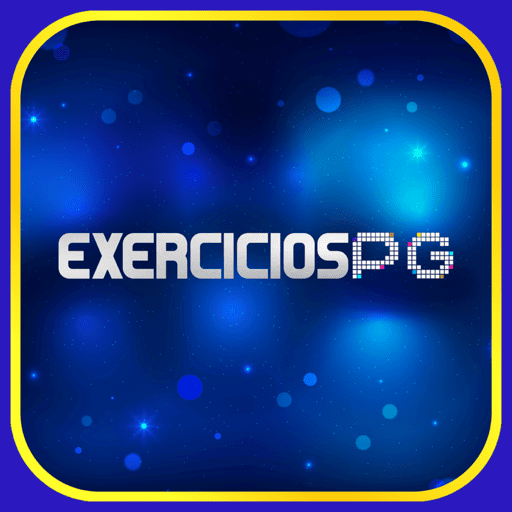 Imagem promocional da EXERCICIOSPG mostrando a plataforma e suas vantagens